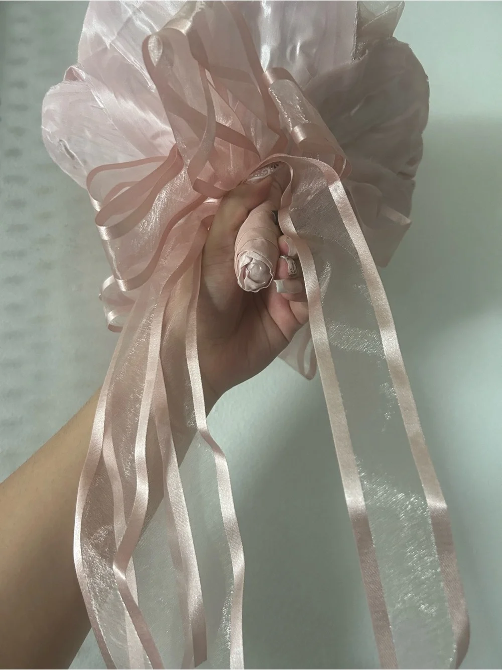 Elegant Blush Pink Sequined Floral Bouquet